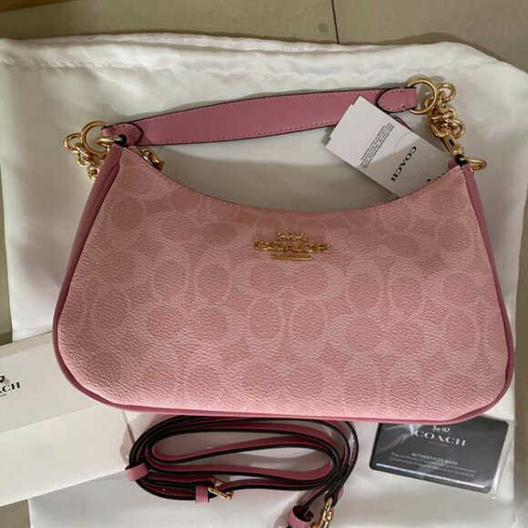 Coach Teri Shoulder Bag In Signature Canvas - Picture 4 of 12